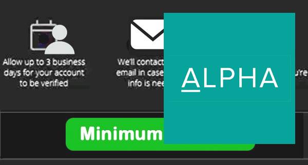 Alpha FX Min Deposit