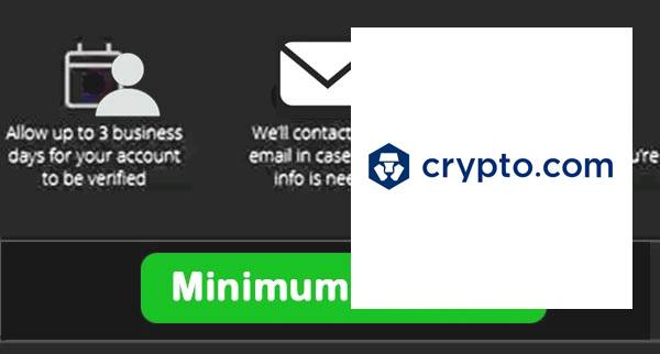 Crypto.com Min Deposit